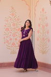 KA 1174 Faux Blooming With Embroidered Work Gown Exporters In India